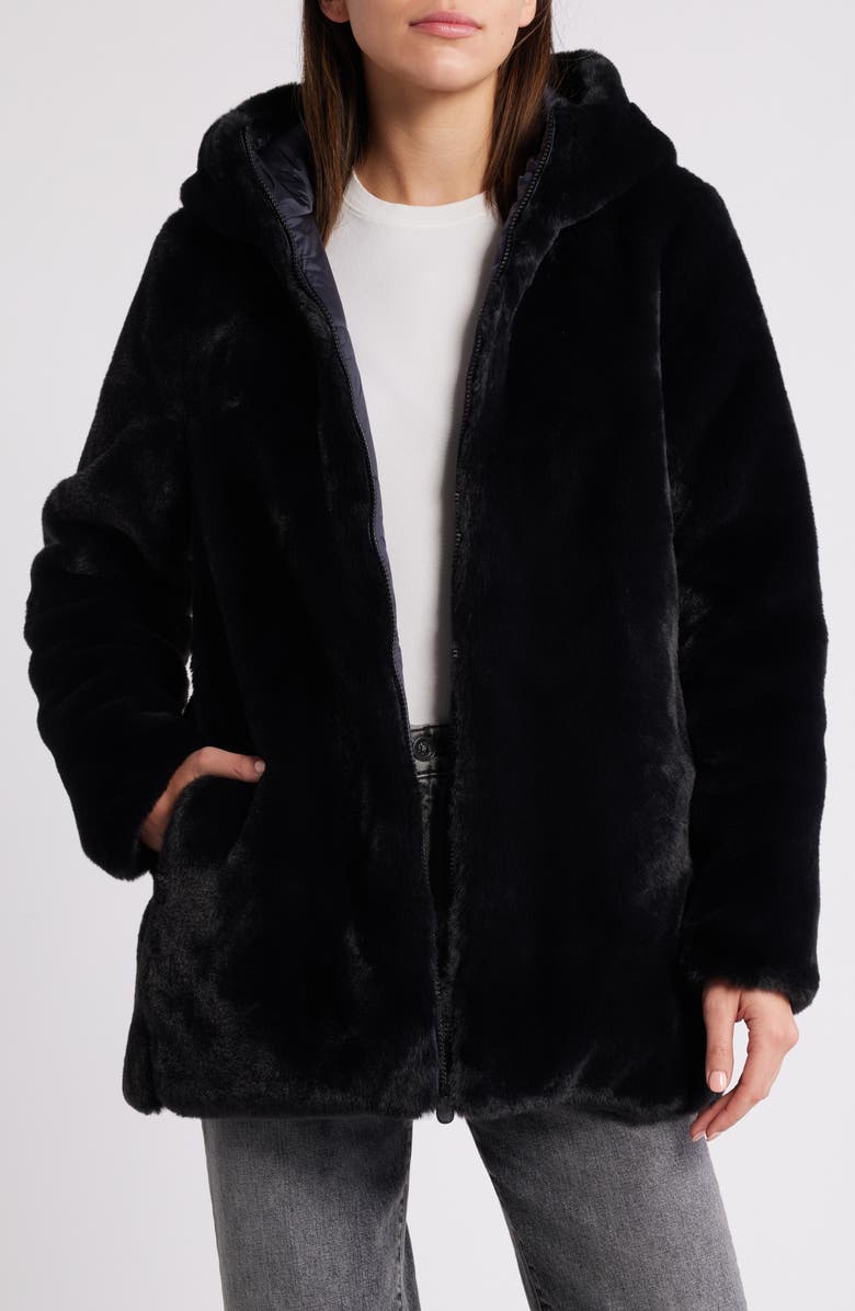 Save The Duck Bridget Reversible Faux Fur Jacket, Alternate, color,
