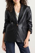Cinq à Sept Khloe Quilted Faux Leather Blazer