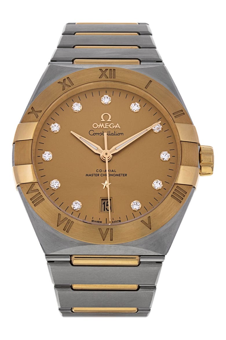 Omega Preowned 2022 Constellation Bracelet Watch, 39mm, Main, color, SILVER/ CHAMPAGNE