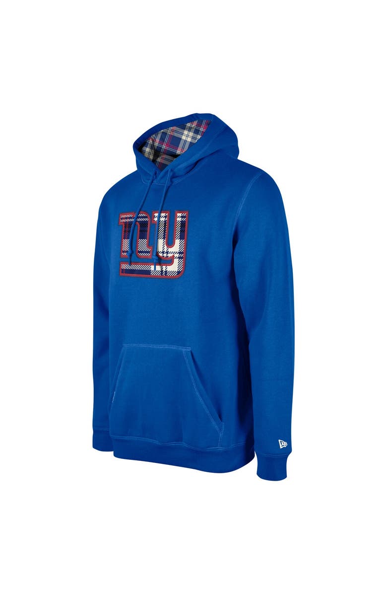 New Era Men's New Era Royal New York Giants 3rd Down Plaid Pullover Hoodie, Alternate, color, Royal