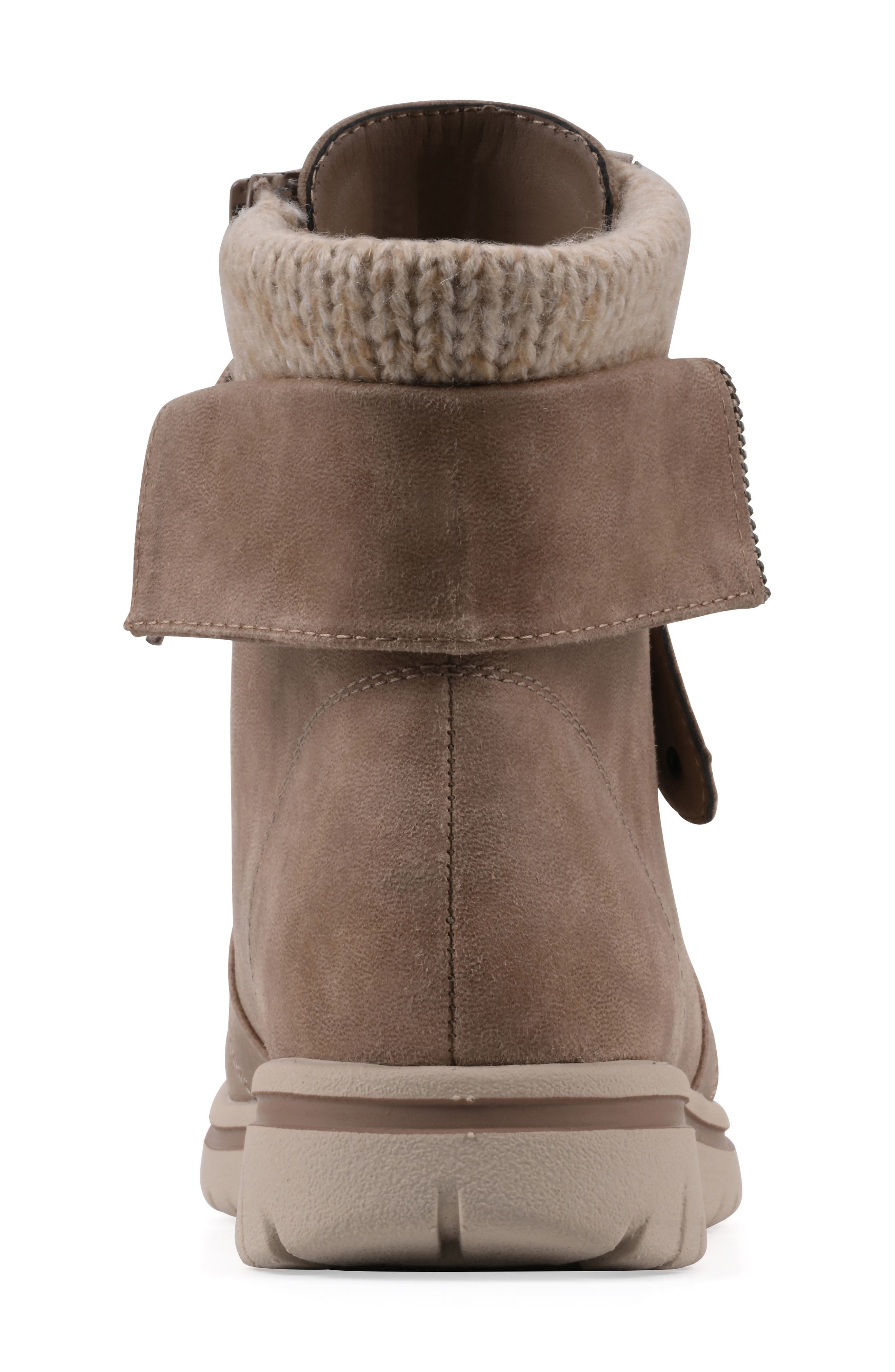 CLIFFS BY WHITE MOUNTAIN Hanson Knit Cuff Side Zip Boot, Alternate, color, Natural Fabric