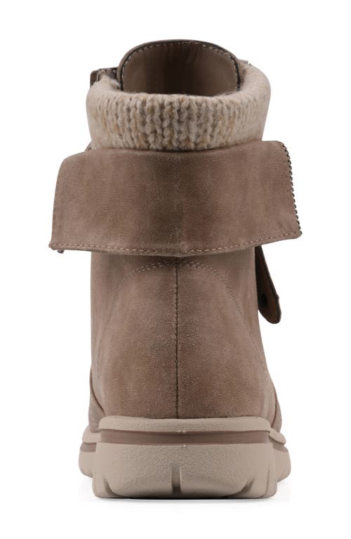 Cliffs By White Mountain Hanson Knit Cuff Side Zip Boot In Neutral