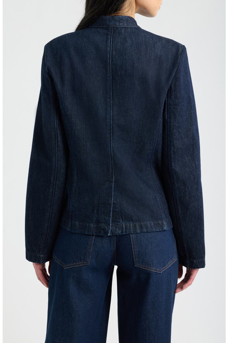 Mercer Cotton Denim Blazer, Alternate, color, DARK RINSE