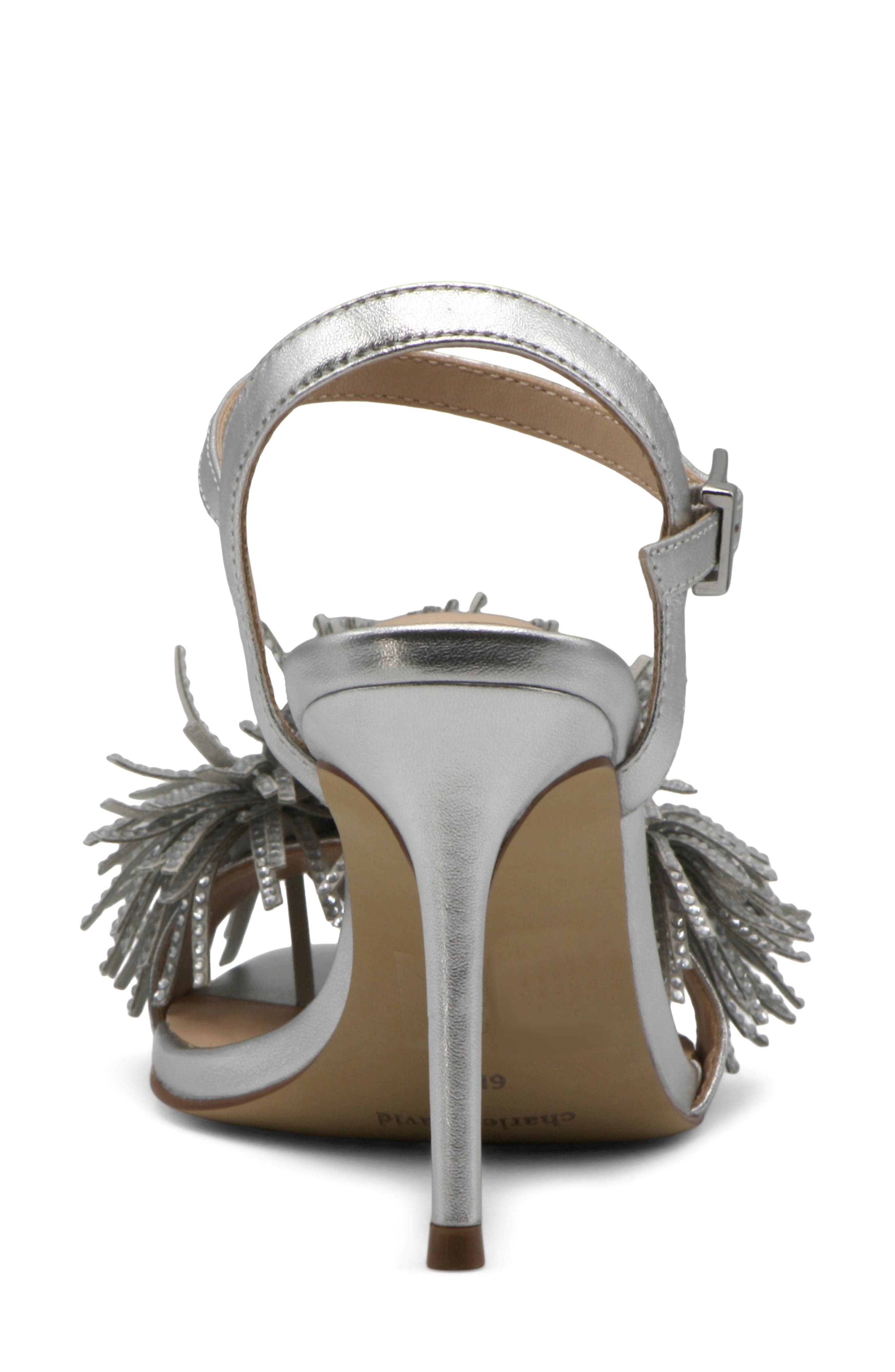 Charles David Eternity Ankle Strap Sandal, Alternate, color, Silver