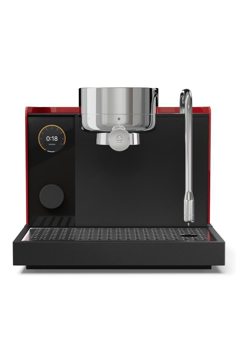 Espresso Series 1 Espresso Machine, Alternate, color, CHERRY RED/WALNUT