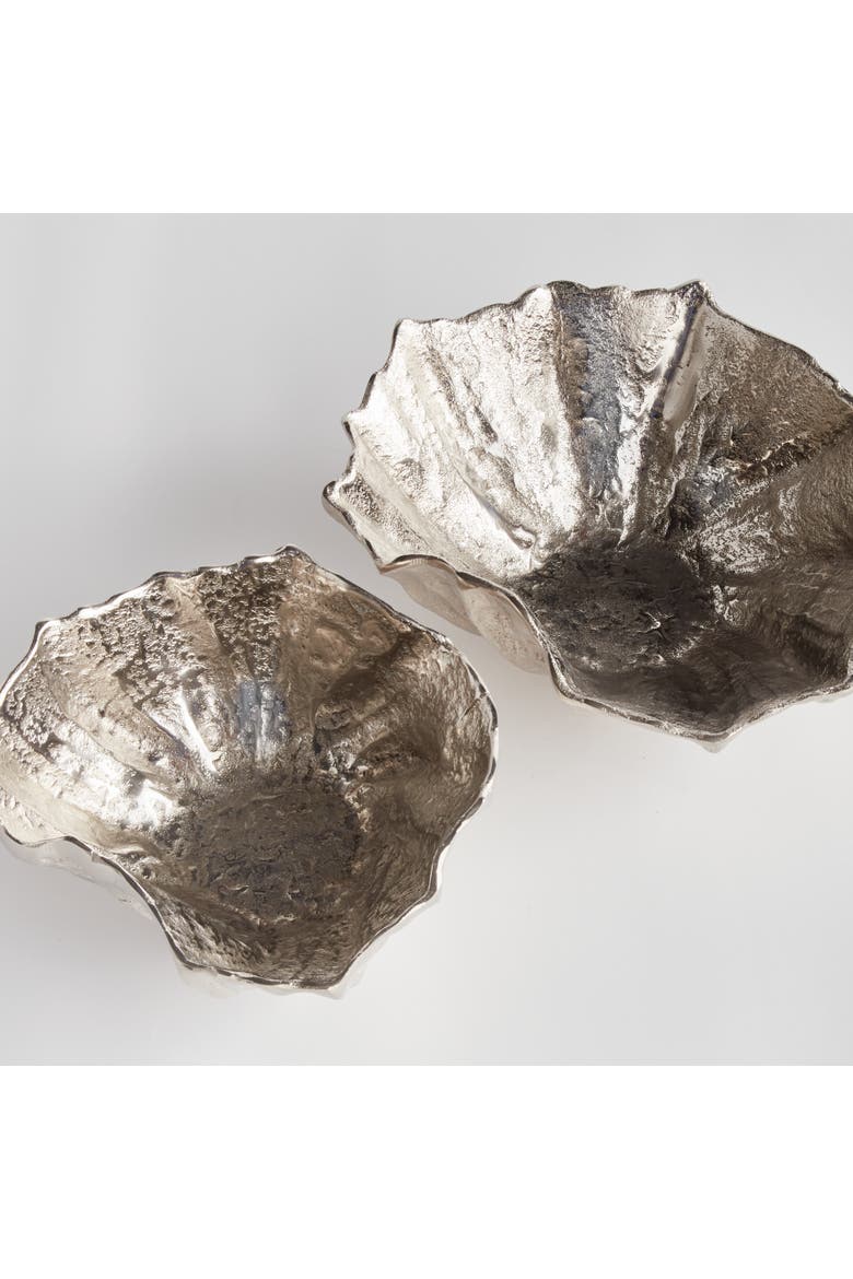 Ostra Decorative Bowls Set of 2, Alternate, color, Silver