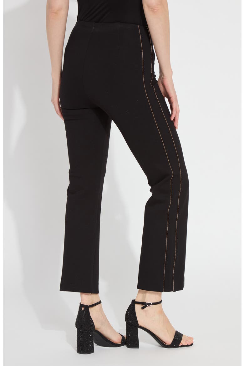 Embellished Side Ankle Pants, Alternate, color, BLACK