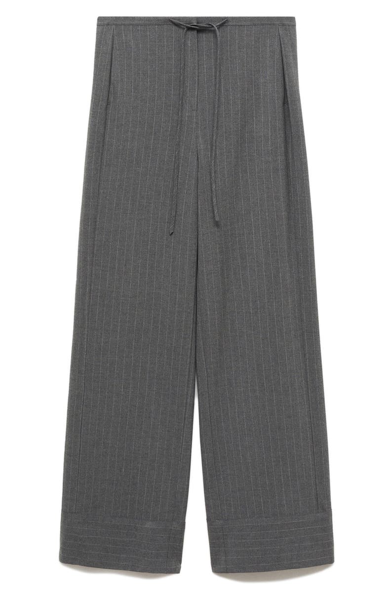 MANGO Chalk Stripe Straight Leg Pants, Alternate, color, 