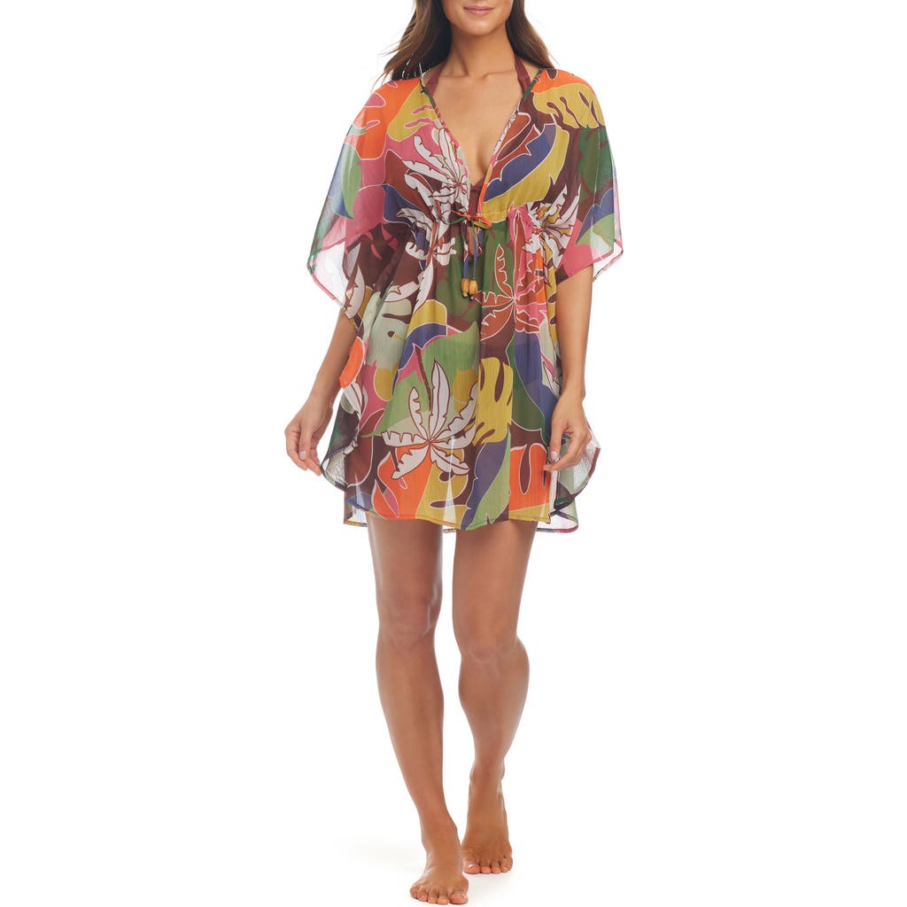 Rod Beattie Chiffon Cover-Up Caftan in Multi