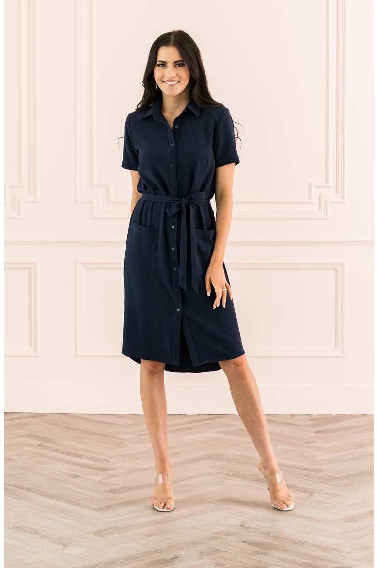 Everyday Shirtdress, Alternate, color, NAVY PEACOAT