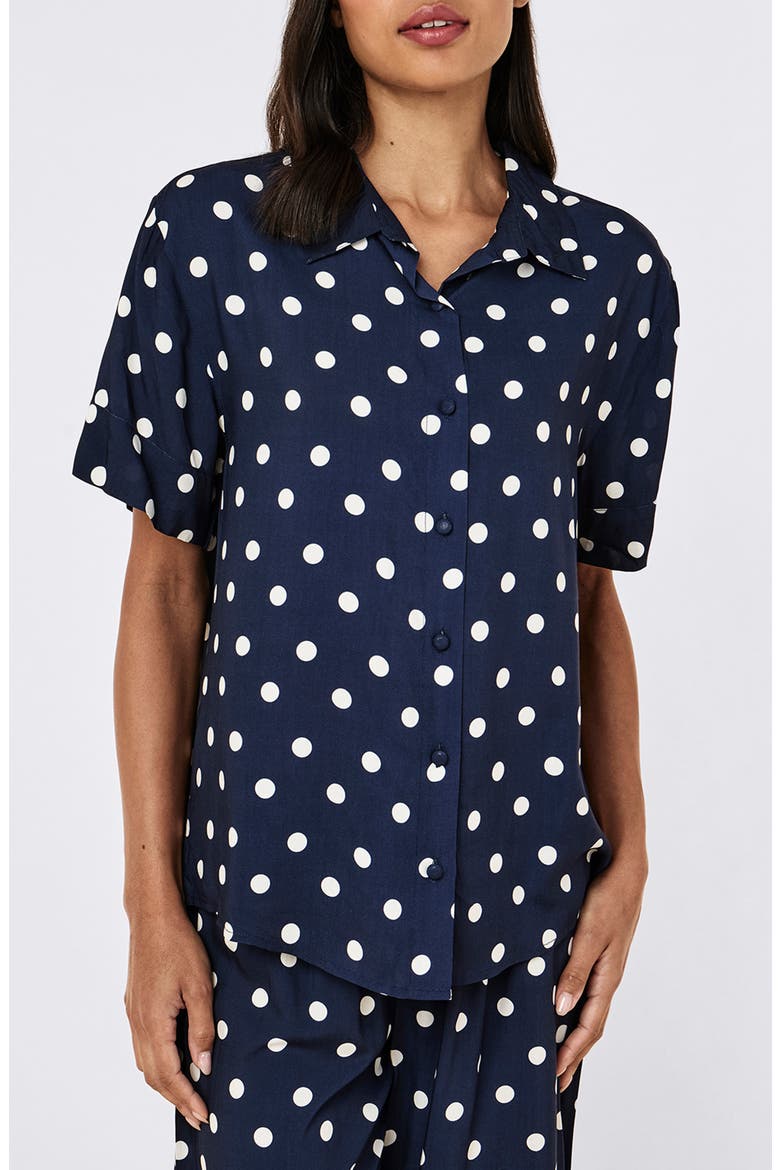 Spot Pajamas, Alternate, color, DEEP NAVY/ CREAM SPOT