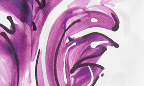 Dolce & Gabbana Purple Maiolica Print Skirt In Poplin In Purple