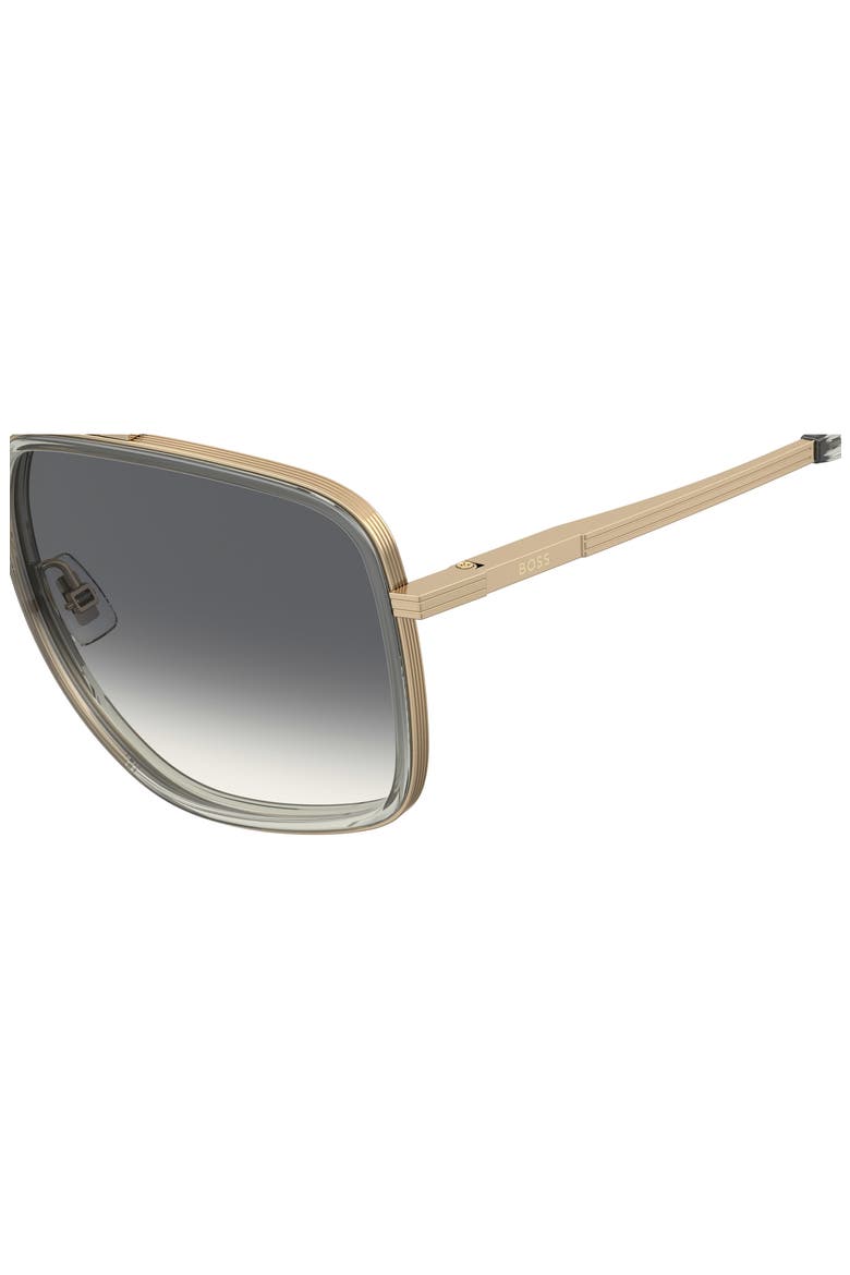 58mm Gradient Square Sunglasses, Alternate, color, GREY GOLD