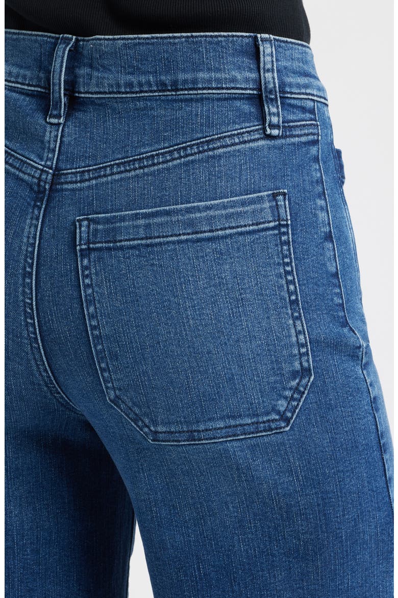 Le Slim Palazzo Patch Pocket High Waist Wide Leg Jeans, Alternate, color, IBERIA
