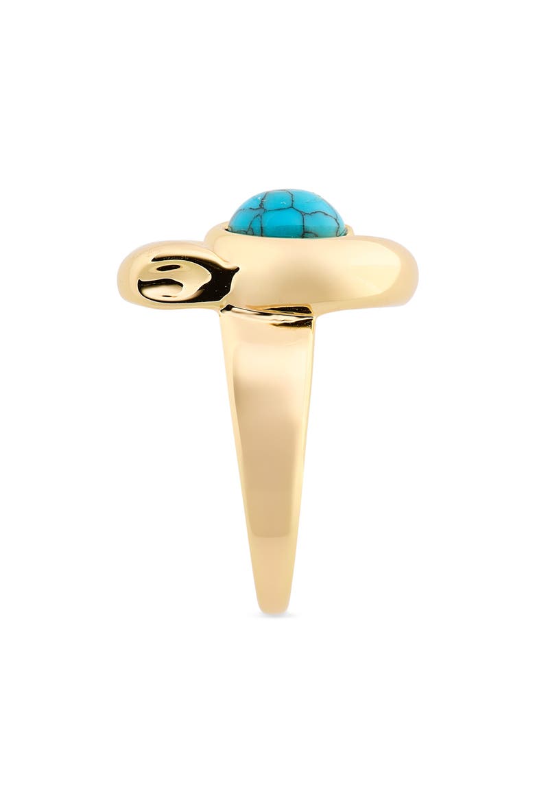 Spiral Statement Ring, Alternate, color, TURQUOISE- GOLD