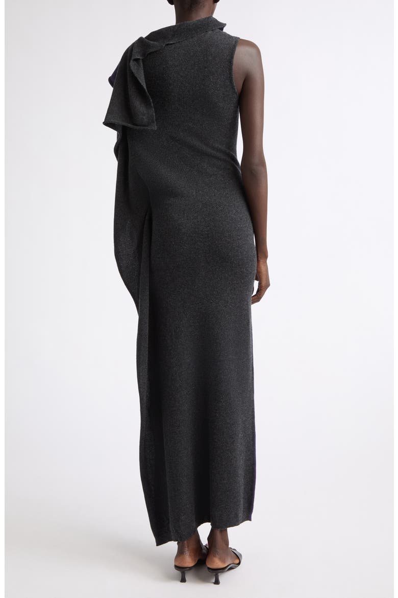 Magdalena Asymmetric Merino Wool & Cashmere Dress, Alternate, color, PURPLE