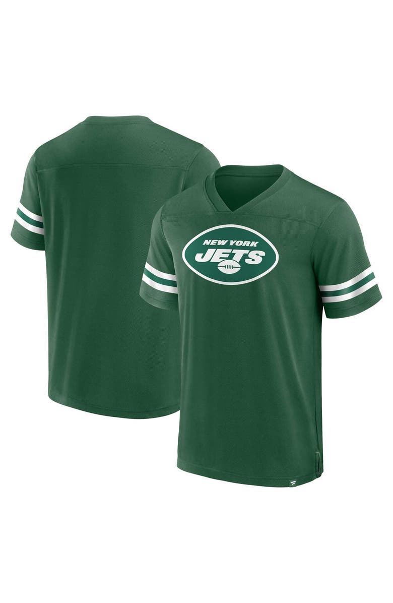 FANATICS Men's Fanatics Branded  Green New York Jets Jersey Tackle V-Neck T-Shirt, Main, color, 
