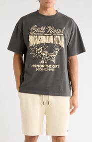 HONOR THE GIFT Procrastination Hotline Graphic Cotton T-Shirt