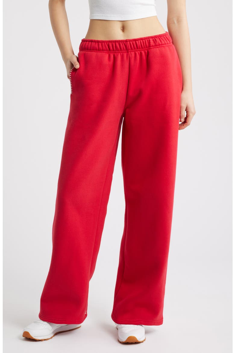 Scarlett Heartfelt Sweatpants, Main, color, DEEP RED