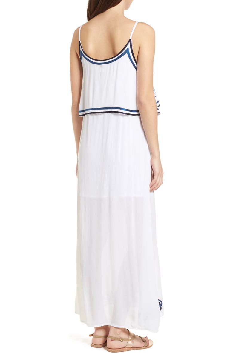 Raga Mediterranean Embroidered Maxi Dress, Alternate, color, 