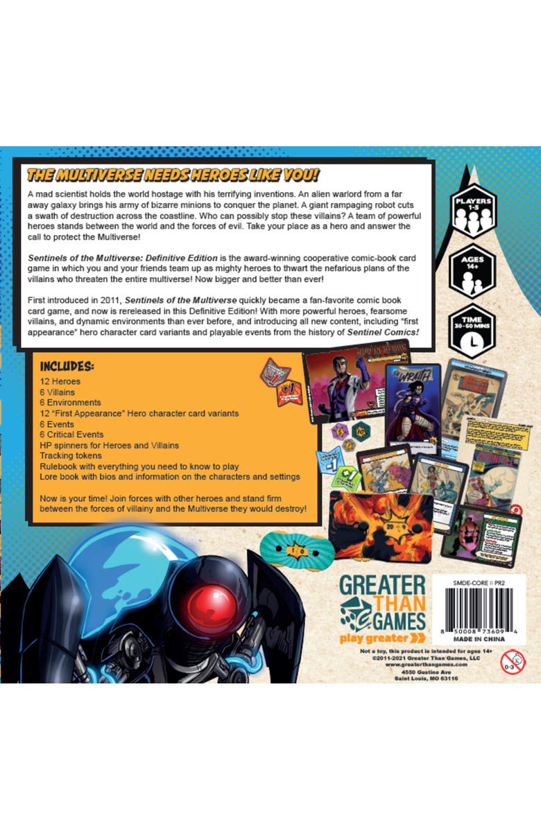 Greater Than Games, LLC Sentinels of the Multiverse Definitive Edition, Alternate, color, Multicolored
