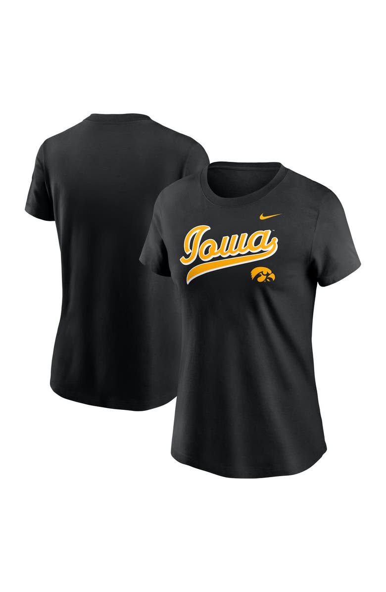 Nike Women's Nike Black Iowa Hawkeyes Local Script T-Shirt, Main, color, Black