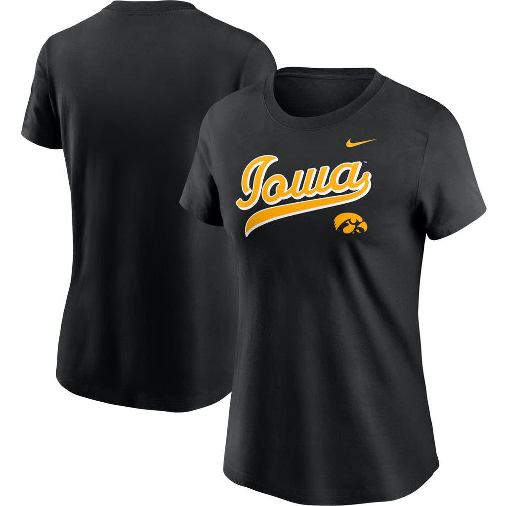 Nike Iowa Athletic Prep Arch Local Script Women's College T-shirt In Black