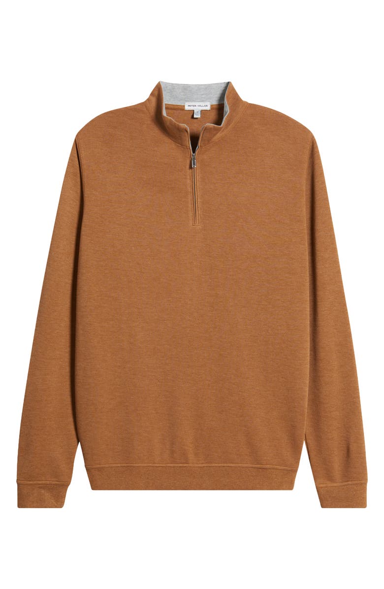 Peter Millar Crown Comfort Piqué Quarter Zip Pullover, Alternate, color,