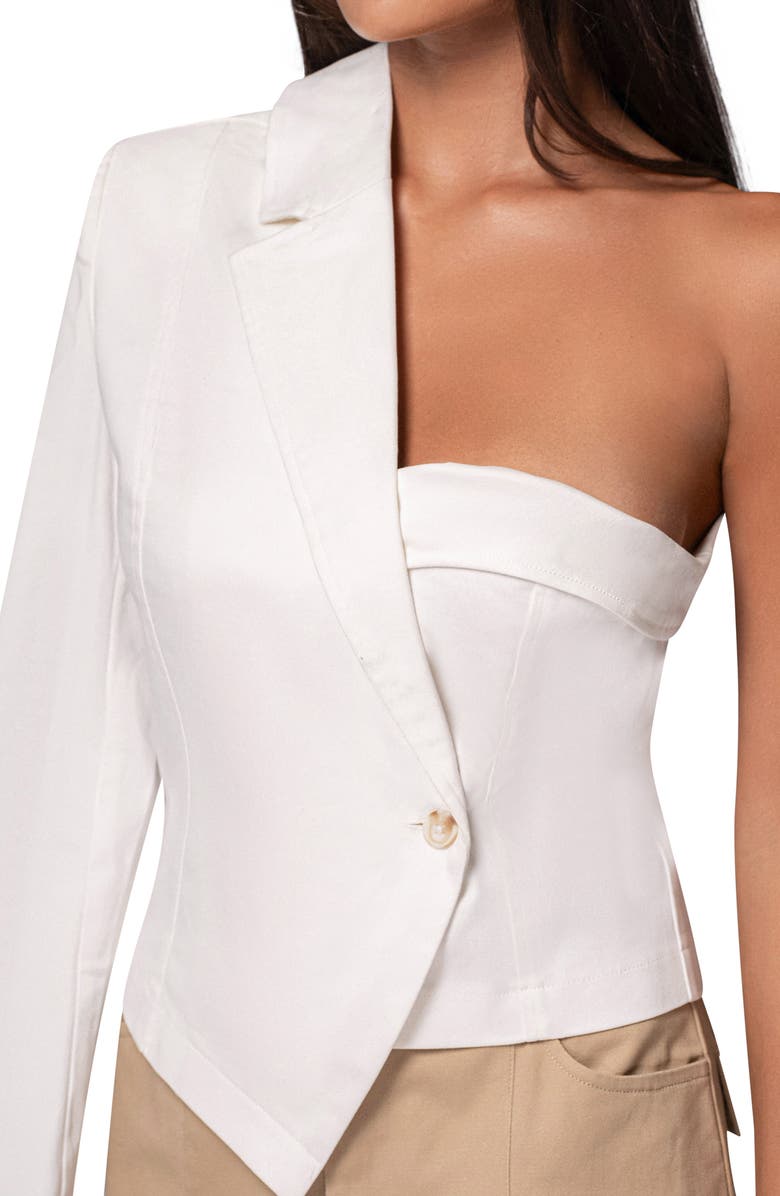 JLUXLABEL Amal One-Shoulder Blazer Top, Alternate, color,