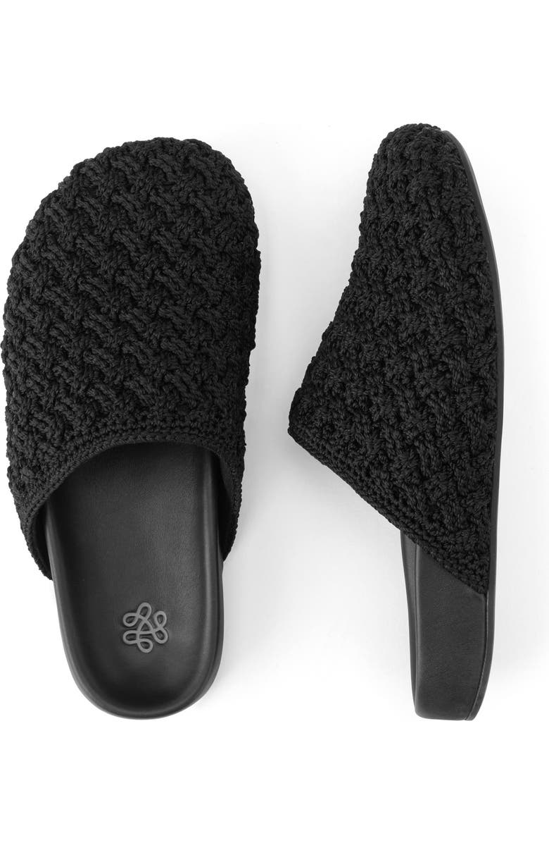 The Sak Bolinas Crochet Clog Shoe, Alternate, color, Black Cozy