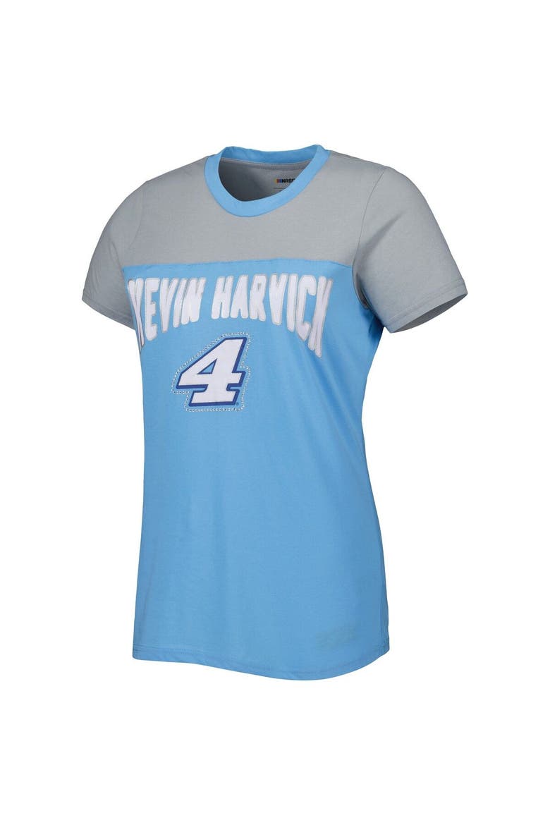 Women's G-III 4Her by Carl Banks Light Blue/Gray Kevin Harvick Box Score T-Shirt, Alternate, color, Light Blue