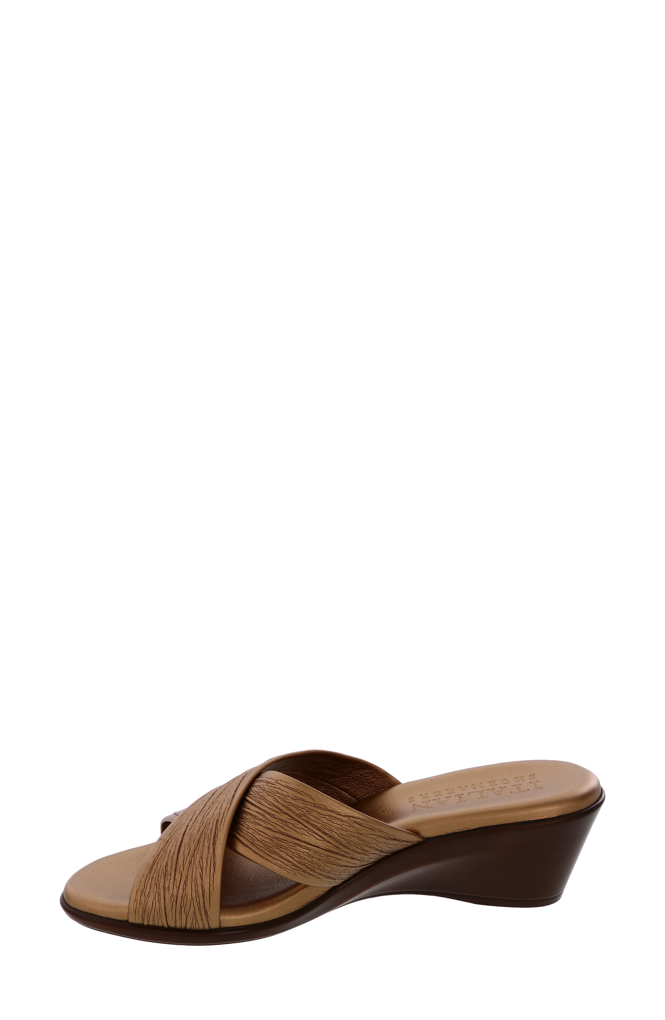 Kenny Wedge Slide Sandal, Alternate, color, BRONZE