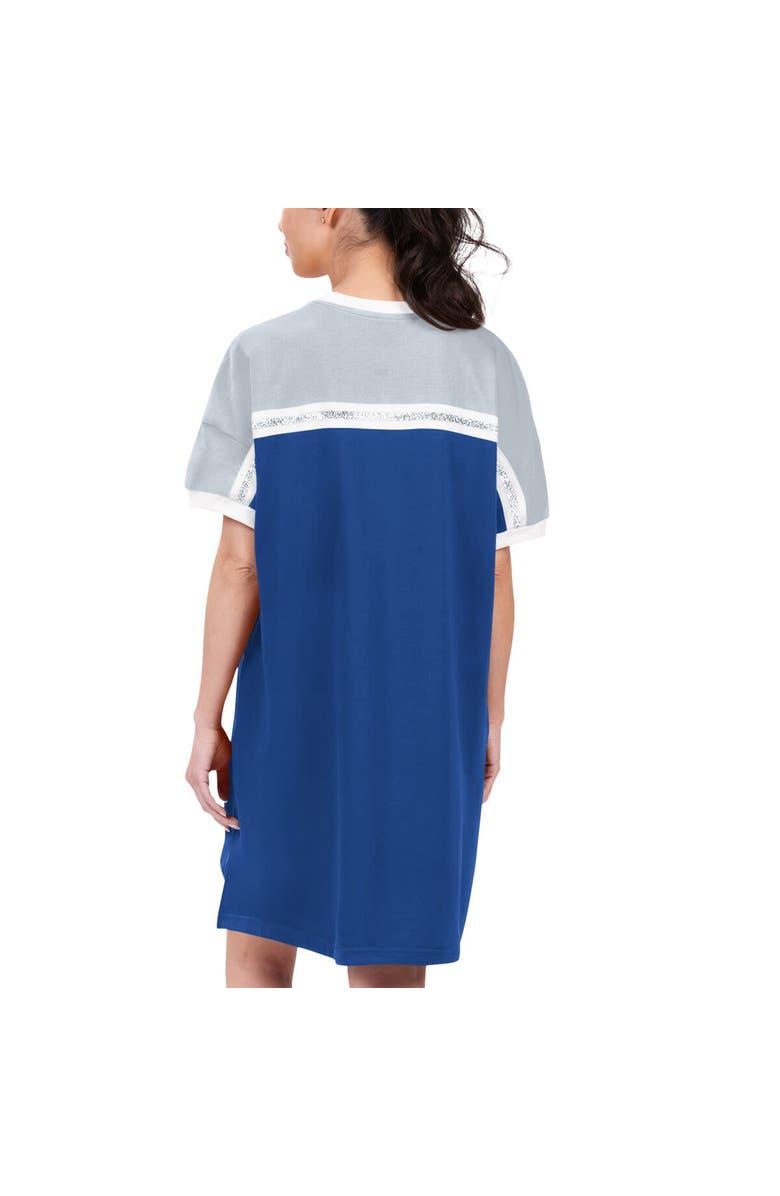 G-III 4HER BY CARL BANKS Women's G-III 4Her by Carl Banks Royal/Gray Los Angeles Dodgers Circus Catch Sneaker Dress, Alternate, color, Royal