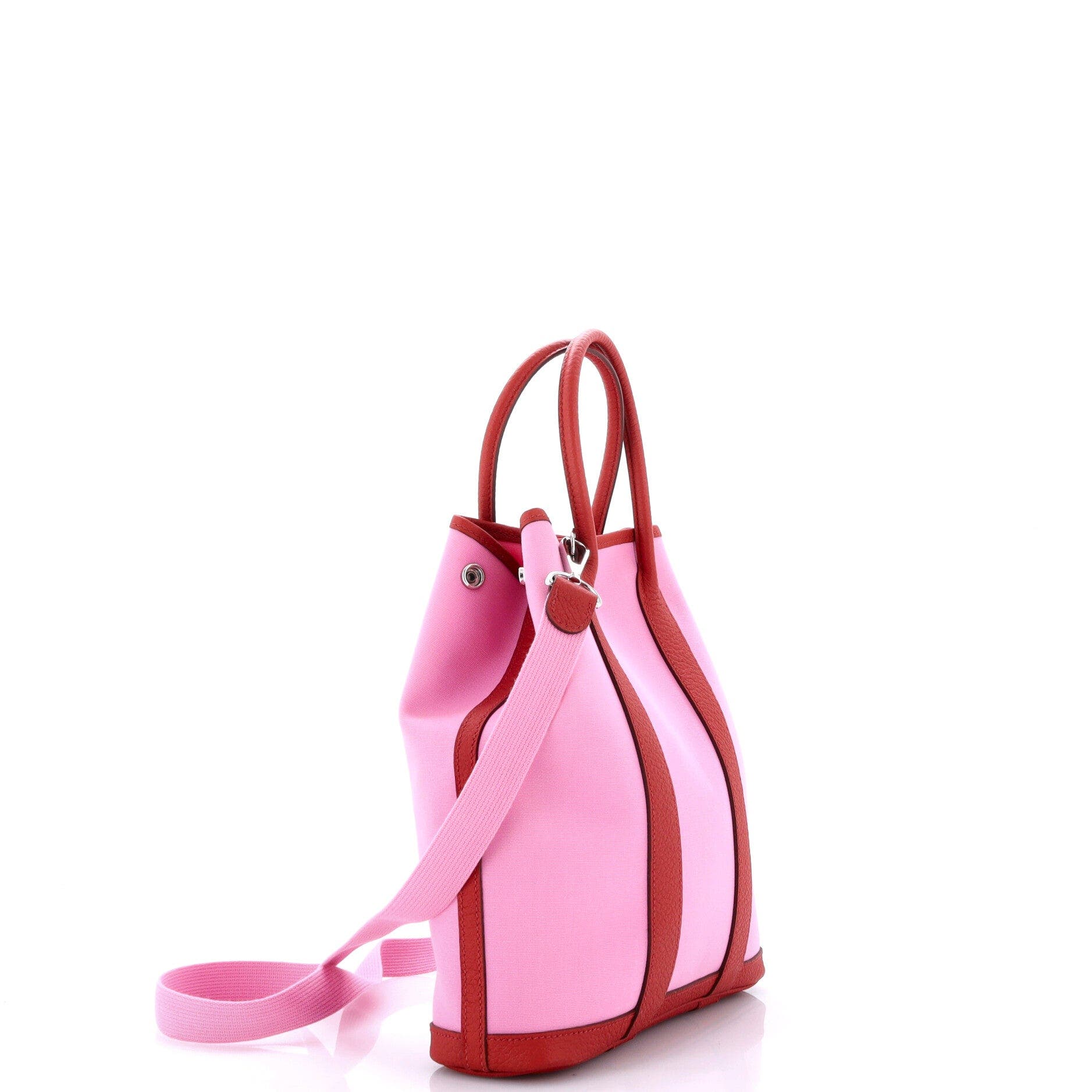 Garden File Tote Toile and Leather 28, Alternate, color, Bubblegum