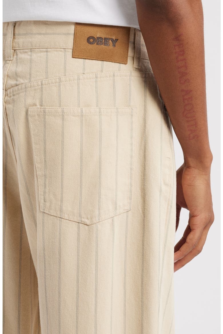 Classic Stripe Baggy Fit Jeans, Alternate, color, PELICAN MULTI