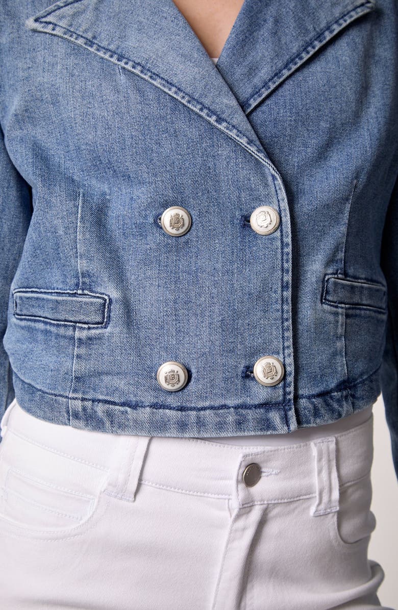 BLUE REVIVAL Olivia Cropped Recycled Blazer, Alternate, color, Medium Tel Aviv