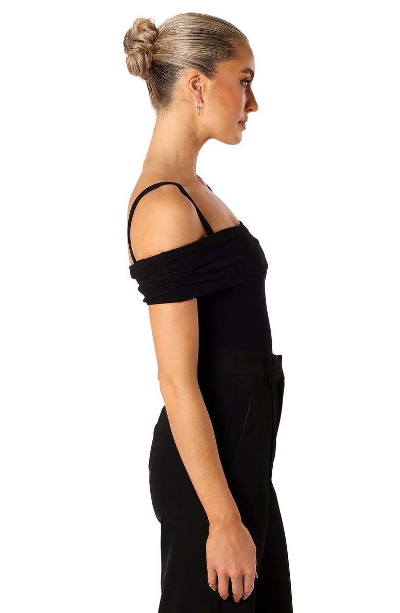 Petal & Pup Ryder Cold Shoulder Bodysuit, Alternate, color, Black