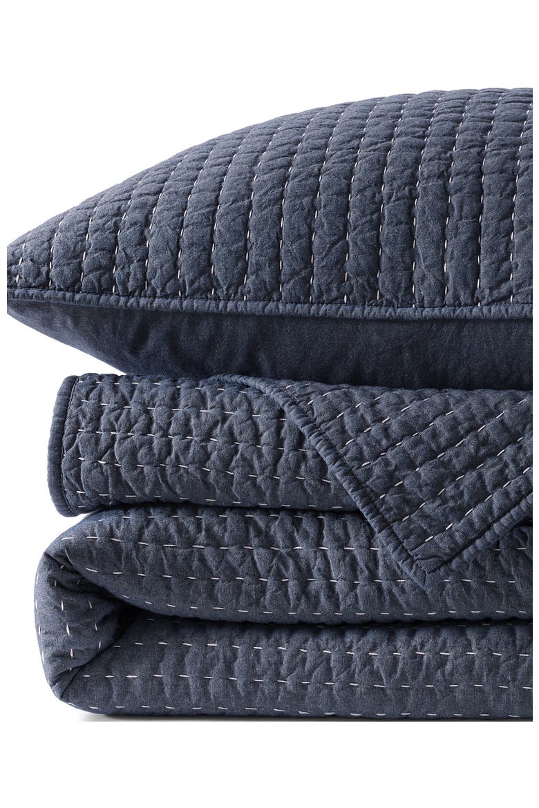Seed Stitch Quilt, Main, color, Dark Chambray
