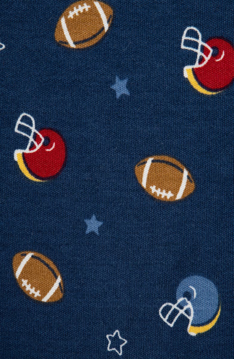 Little Me Football Star Footie, Alternate, color, Blue