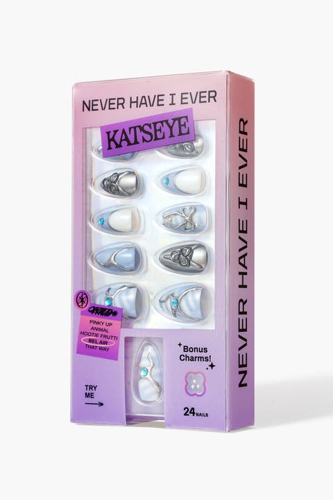 Katseye Bel Air Short Almond Press On Nails