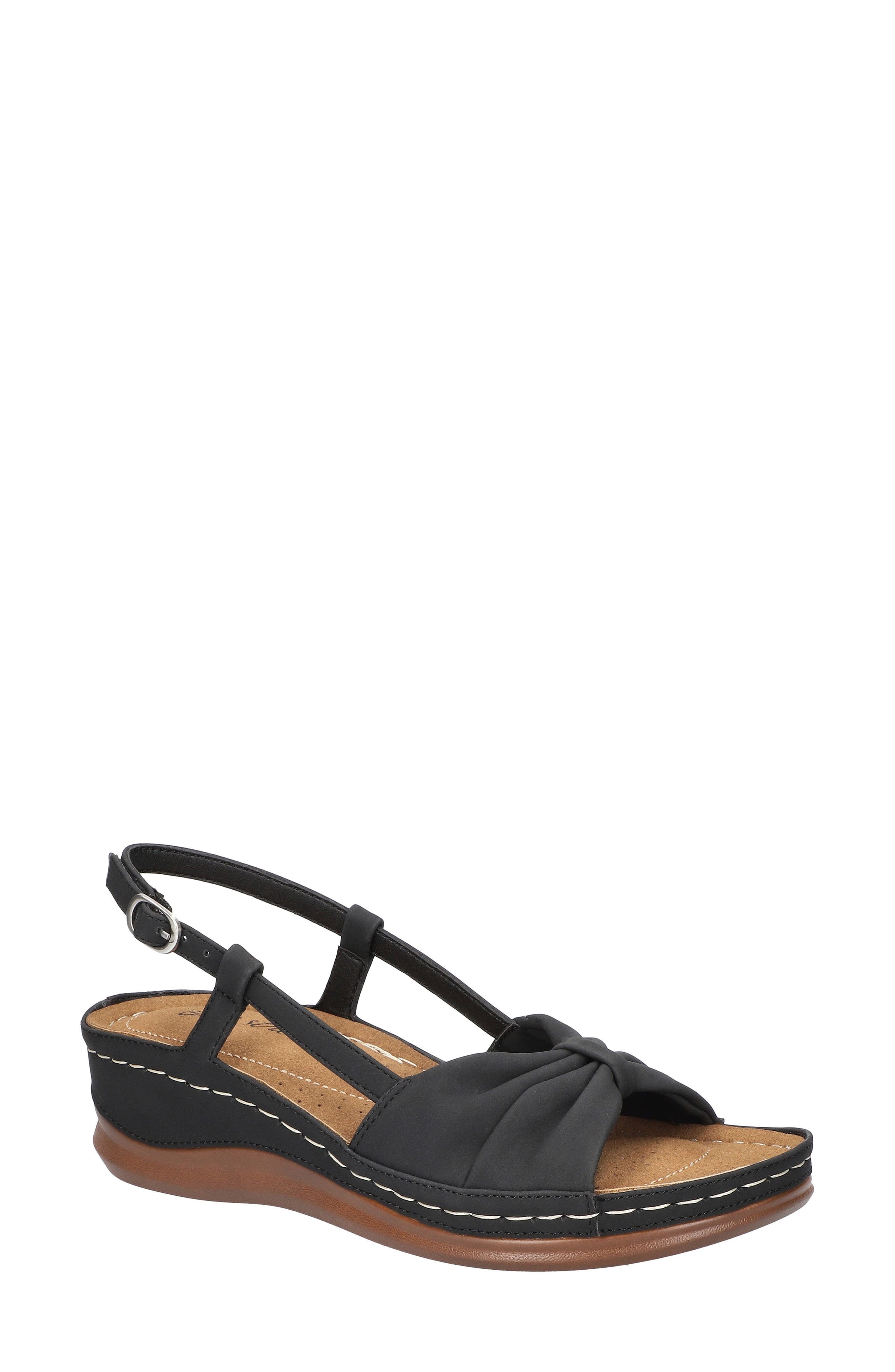 EASY STREET Jupiter Slingback Platform Wedge Sandal, Main, color, Black