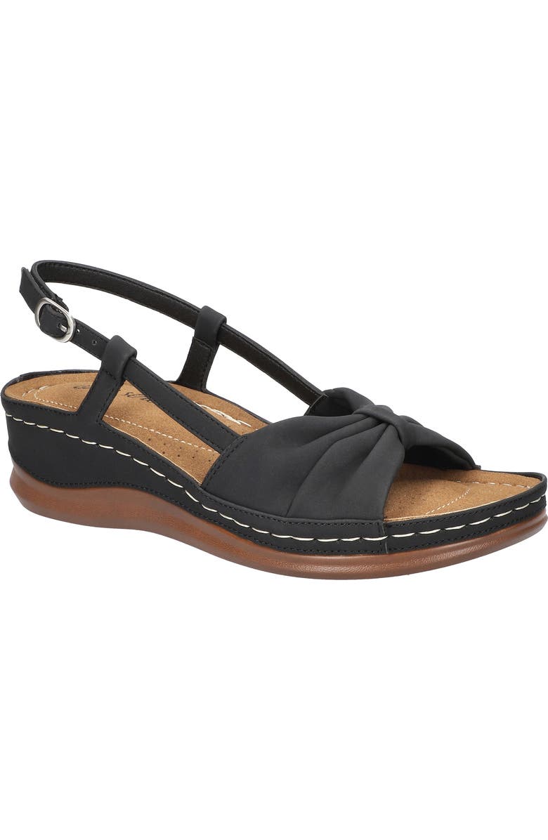 EASY STREET Jupiter Slingback Platform Wedge Sandal, Main, color, Black