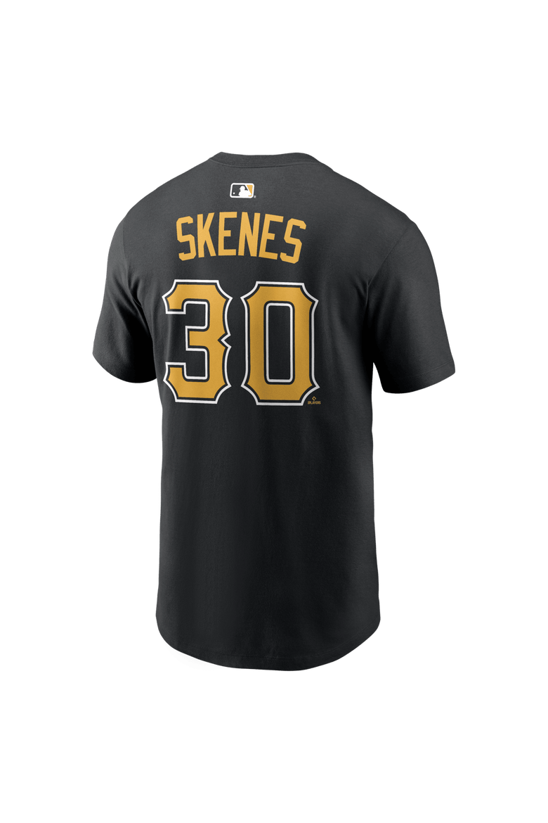 Men's Nike Paul Skenes Black Pittsburgh Pirates Home Name & Number T-Shirt, Alternate, color, Black