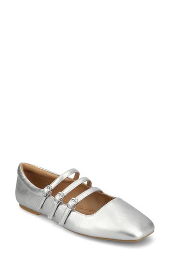 Shop Journee Collection Darlin Multi Strap Mary Jane Flat In Silver
