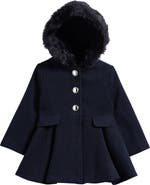 Rothschild Kids' Faux Fur Trim Hooded Coat