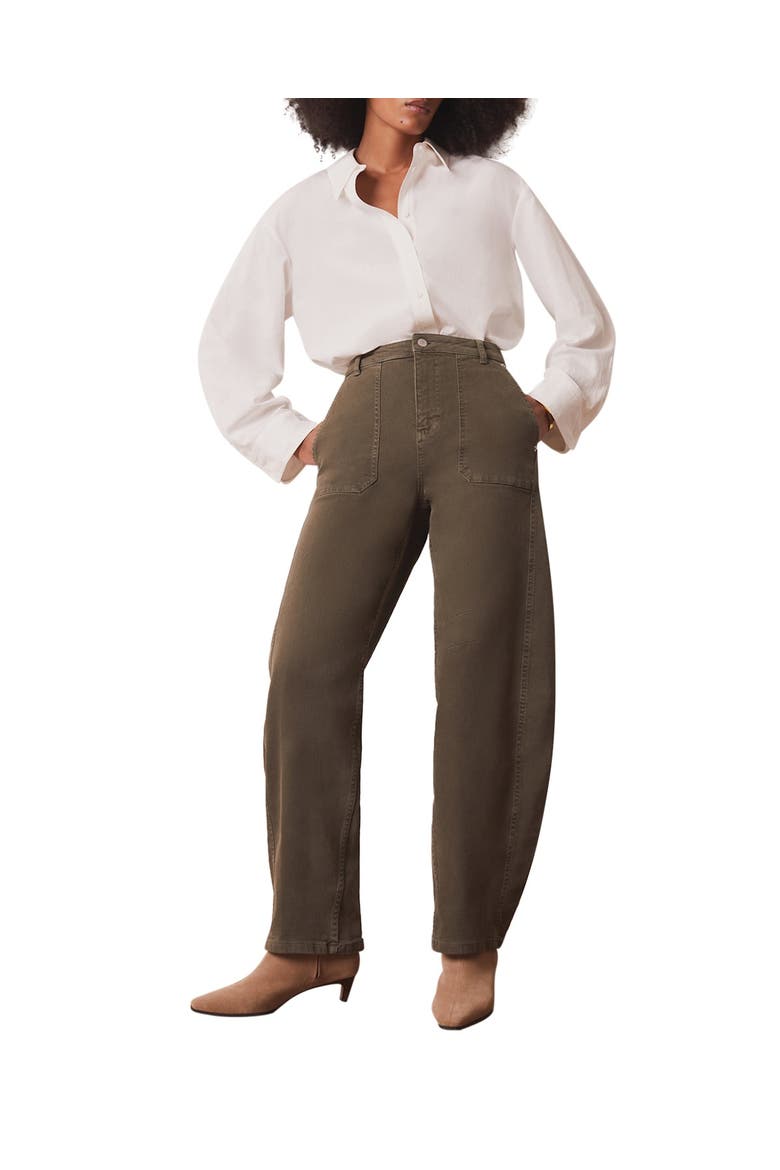 Utility Barrel Jeans, Alternate, color, Khaki