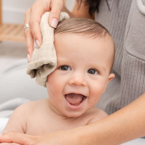 Comfy Cubs Baby Muslin Cotton Washcloths In Sand