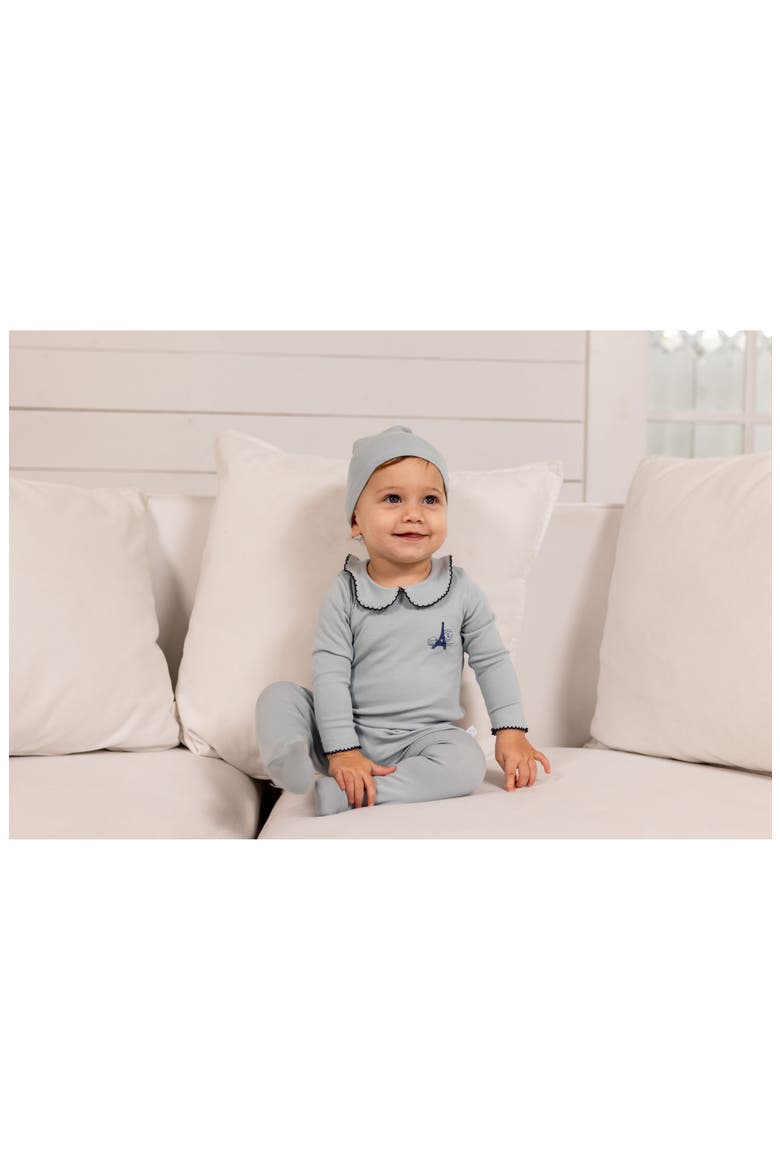 French Grandpa Footie for Baby Boy, Alternate, color, Blue