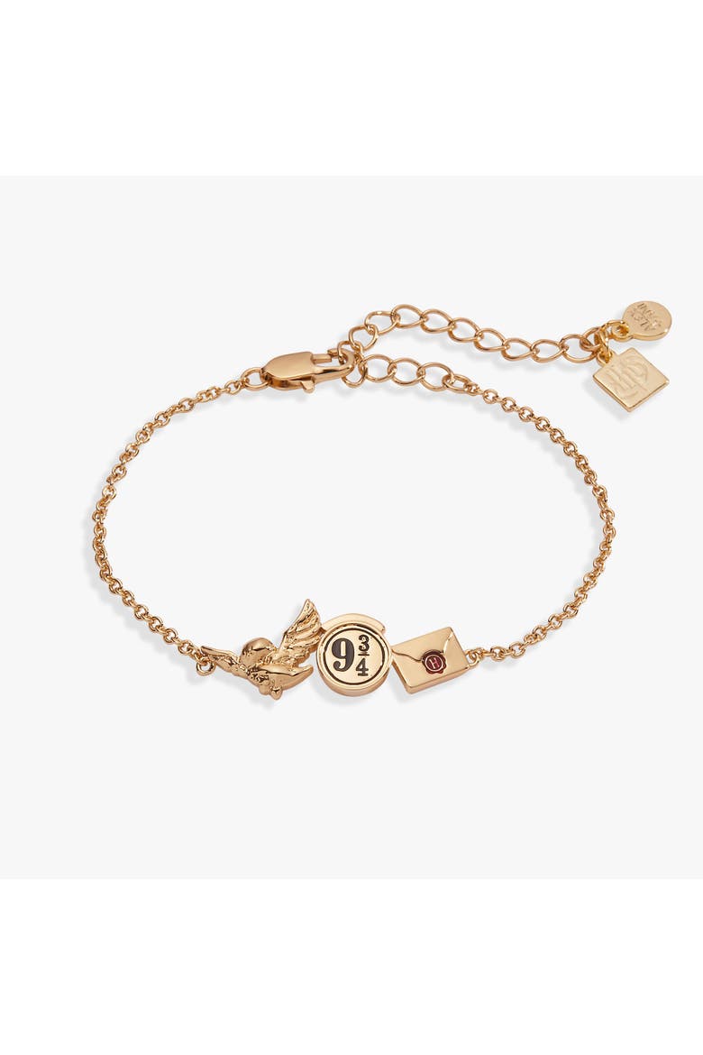 Harry Potter Platform 9 3/4 Cluster Bracelet, Main, color, Gold
