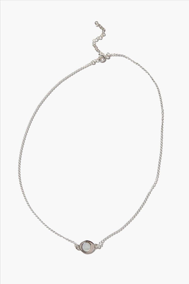 Aura Mother Pearl Necklace, Main, color, Sterling Silver